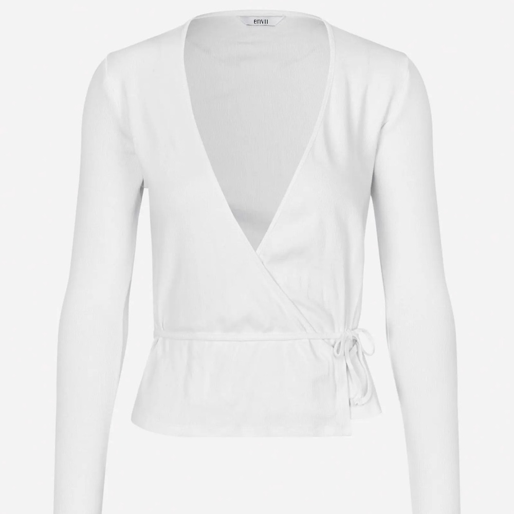 Envii Elegant White Wrap Top